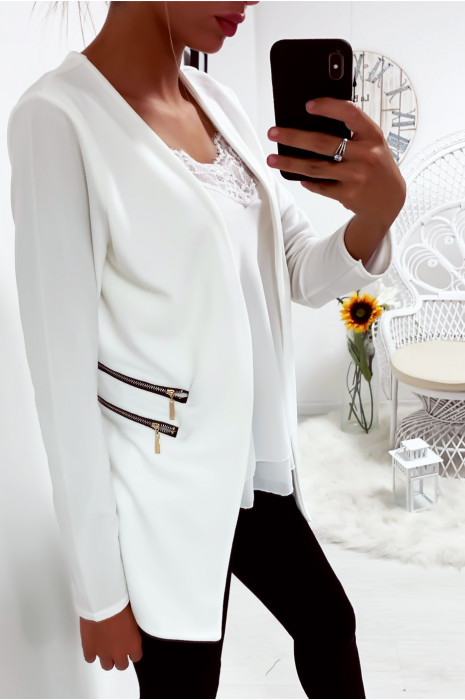 veste longue blanche