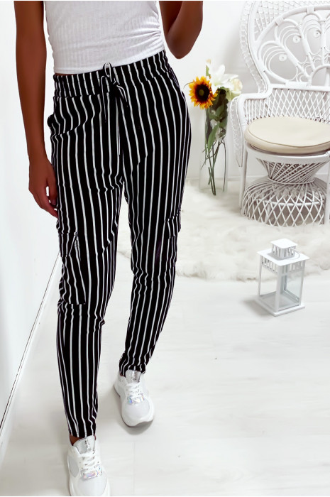 striped pantalon