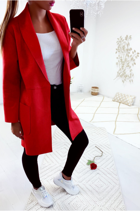 veste equitation rouge