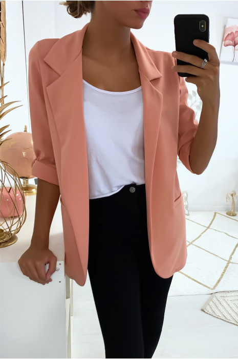 blazer rose pas cher