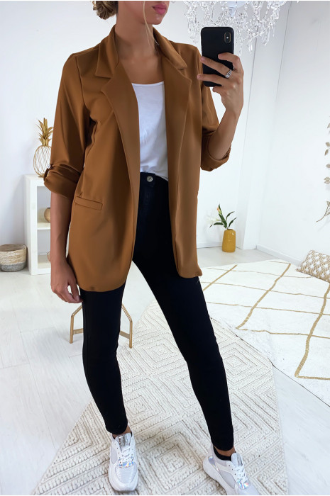 blazer femme camel