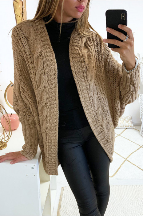 camel sweater coat