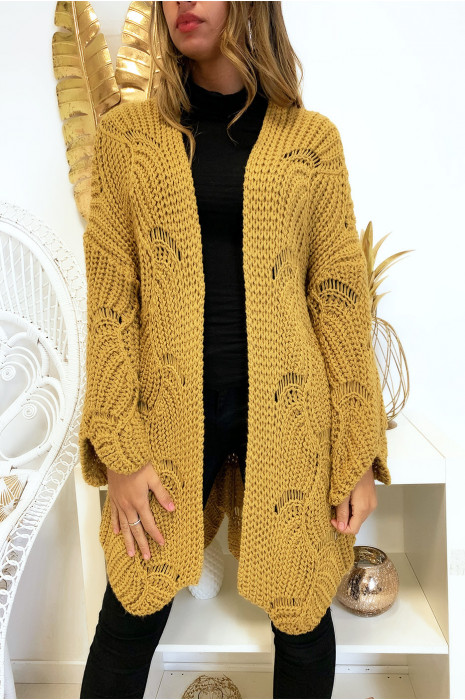 mustard cardigan