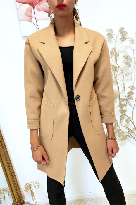 camel boyfriend jacket