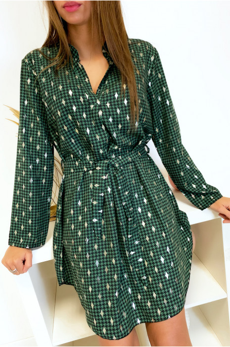 robe verte doree