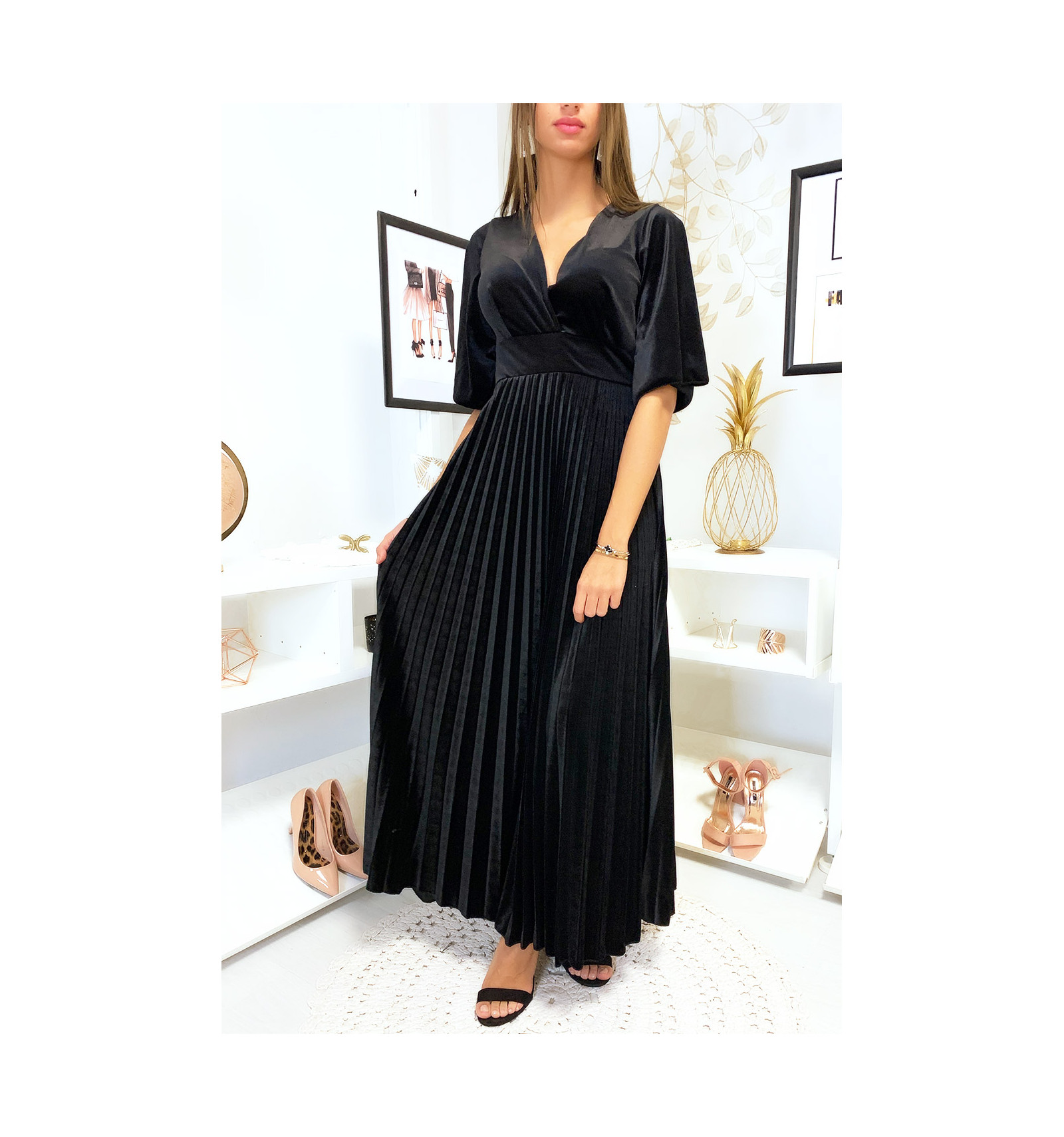 robe soiree croisée