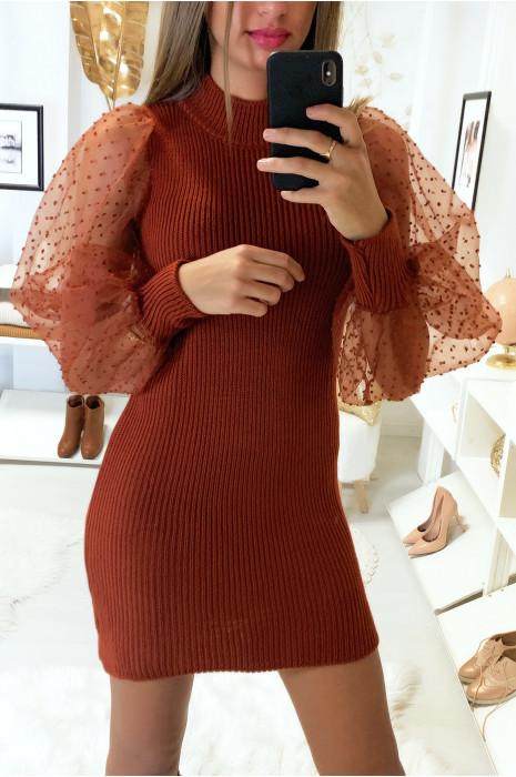 Robe pull manche bouffante Clearance