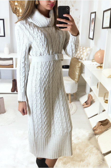 knit dress with belt