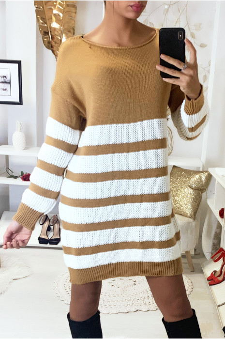 camel sweater dress