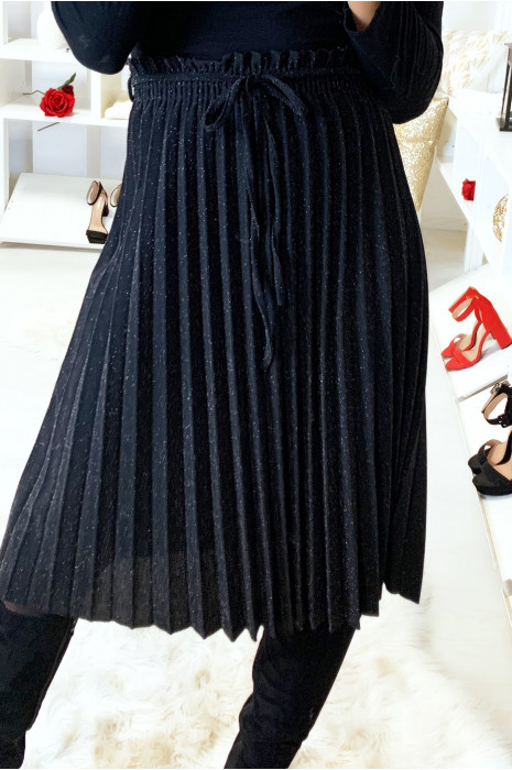 jupe plissée noire