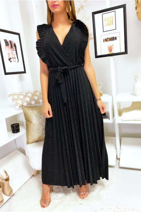 robe plissée longue