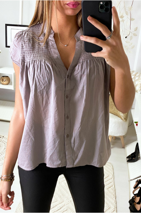 chemise manche courte femme