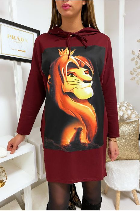 pull roi lion fille