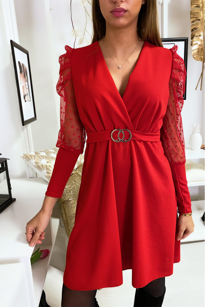 robe rouge voile