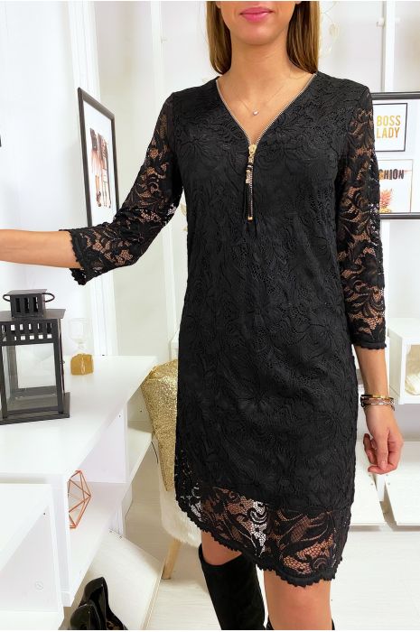 robe avec dentelle noire