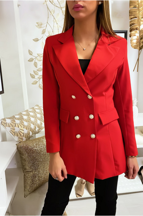 blazer rouge femme