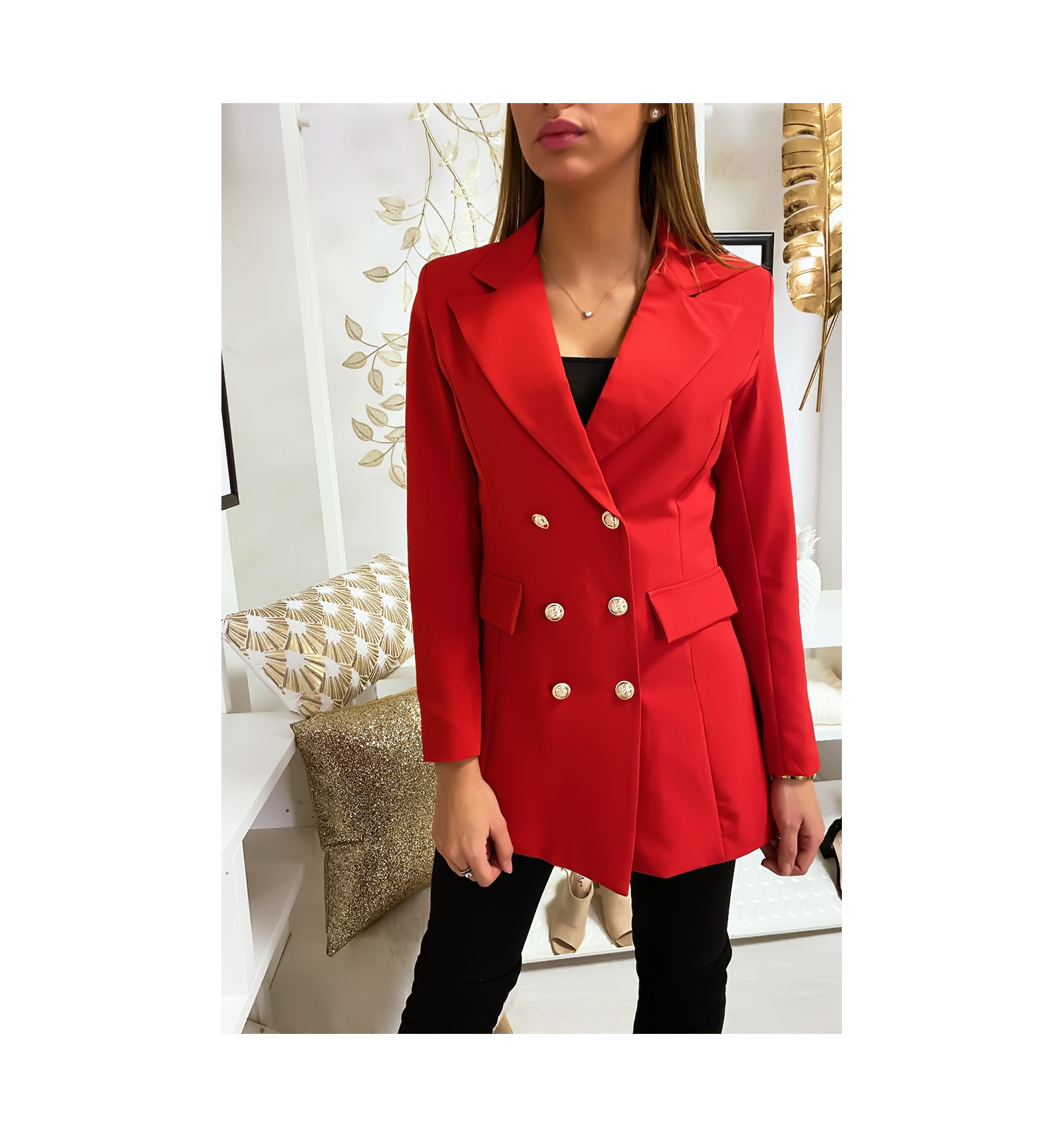 Aïe! 18+ Faits sur Veste Courte Femme Rouge? Manteaux cabans et vestes