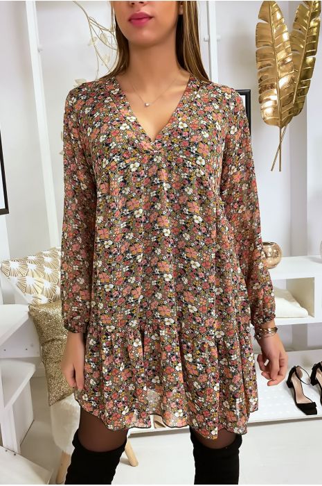 robe motif fleuri