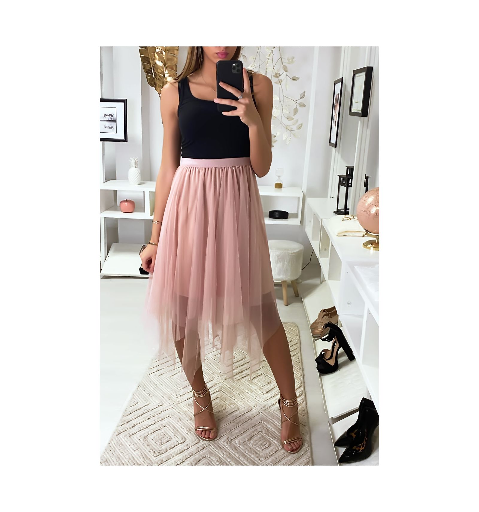 jupe rose tulle