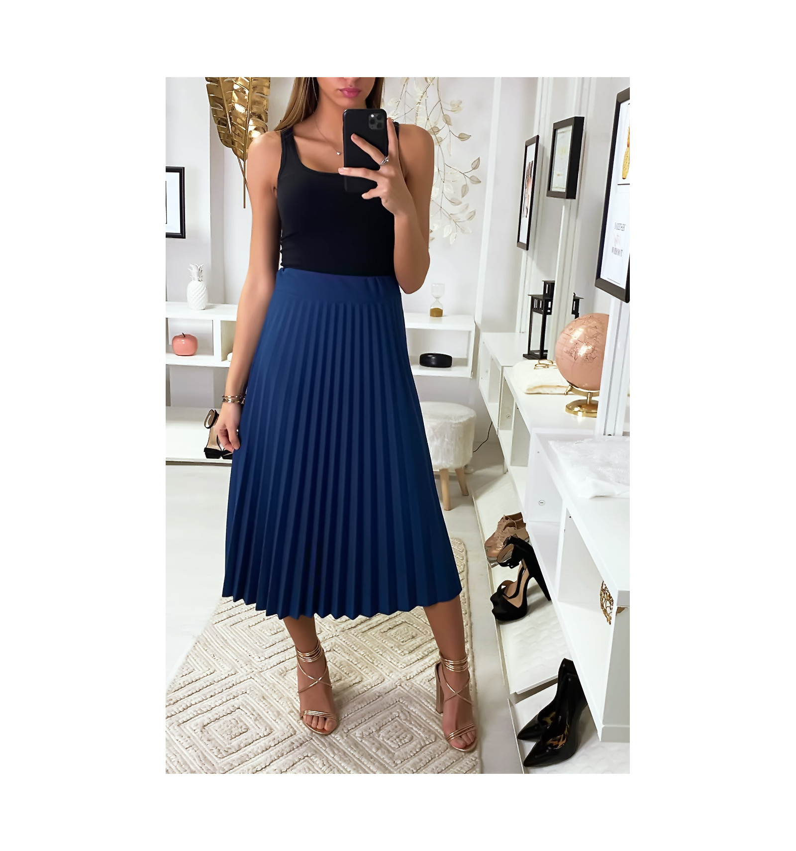 jupe bleu marine