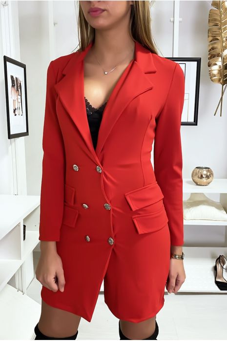 robe rouge blazer