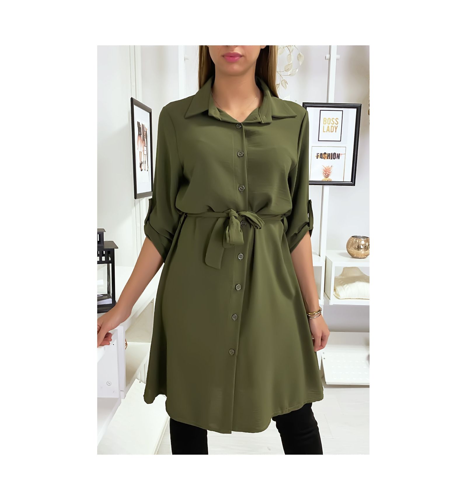 robe vert kaki