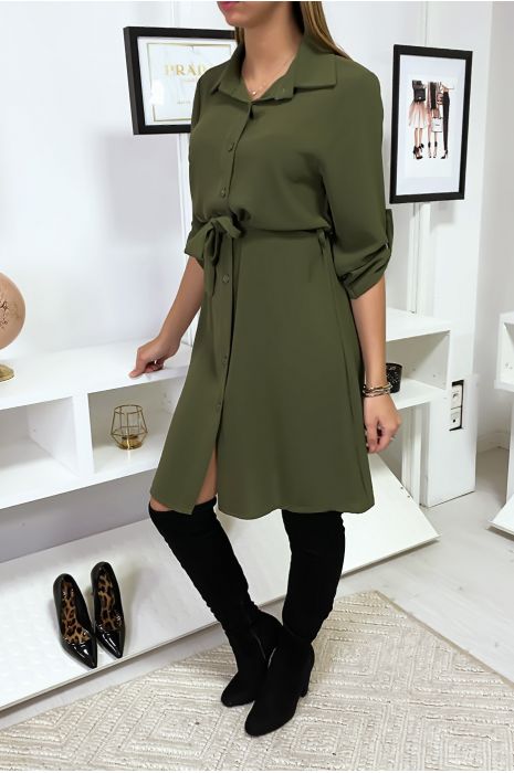 robe fluide kaki