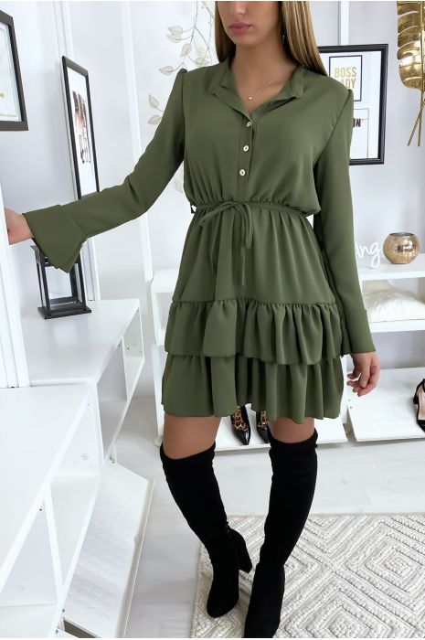 robe fluide kaki