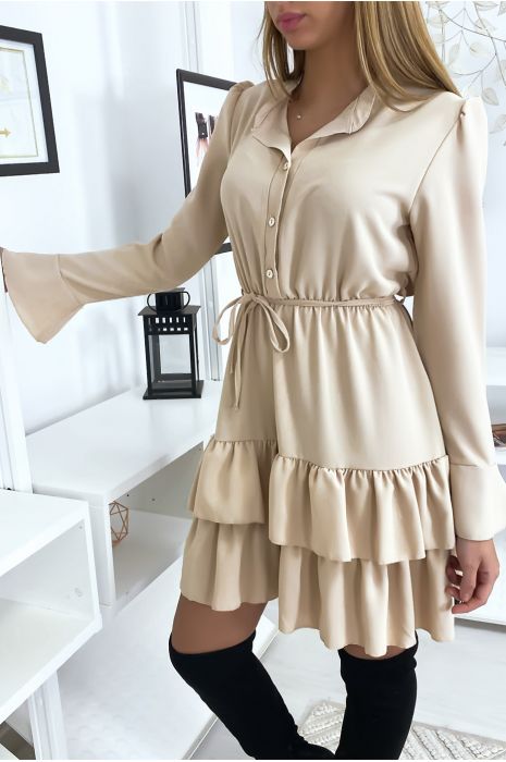 Robe beige fluide Clearance
