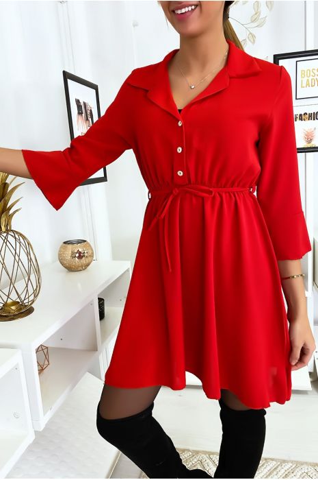 robe rouge fluide