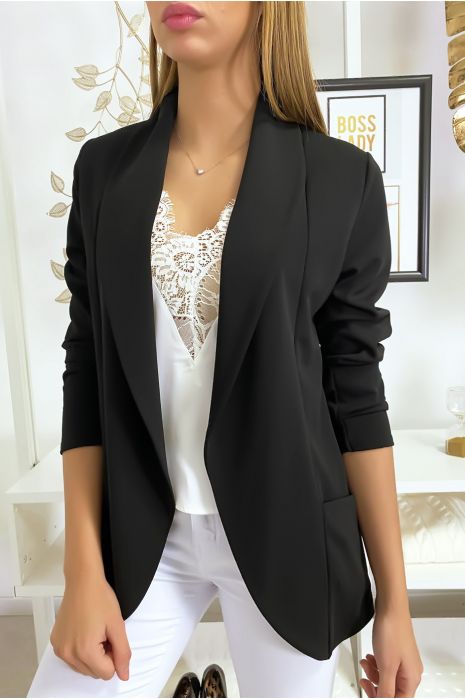 womens blazer jacket black