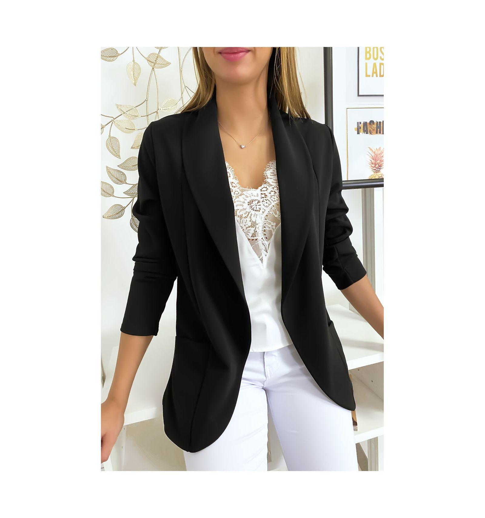 blazer femme noir