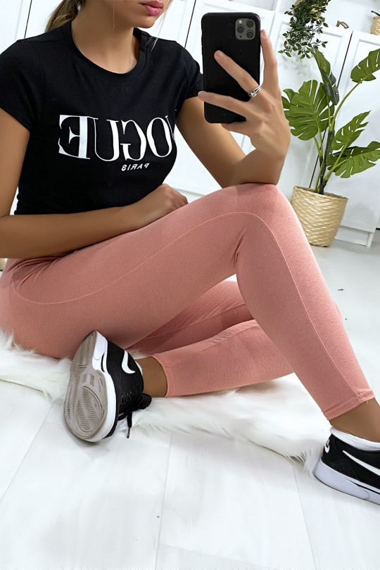 Leggings uni basique couleur rose . Leggings uni basique couleur rose .