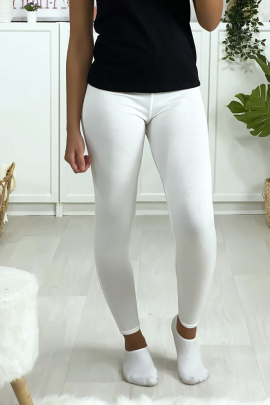 Leggings uni basique couleur blanche Leggings uni basique couleur blanche