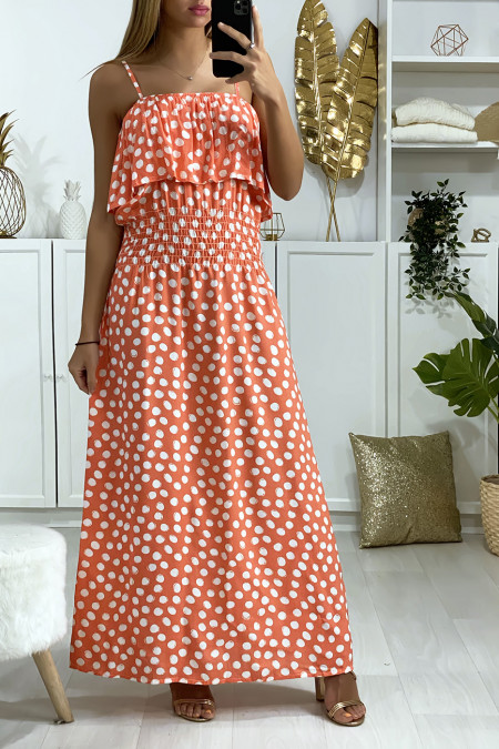 red and white polka dot dress