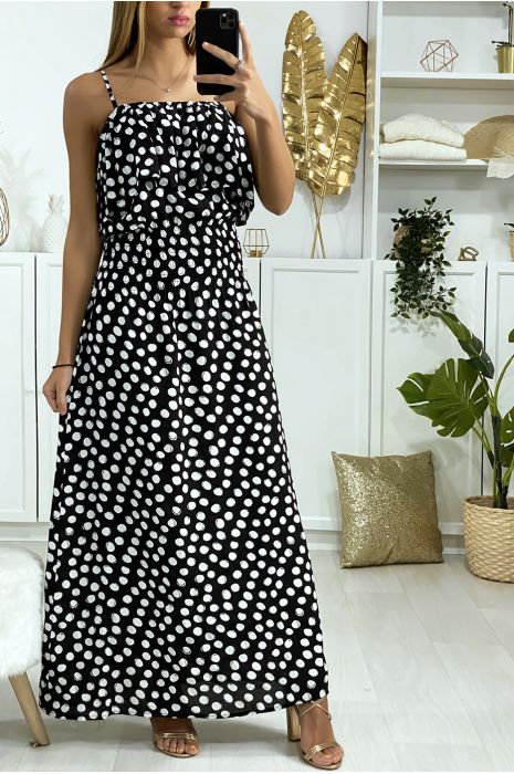black polka dot dress