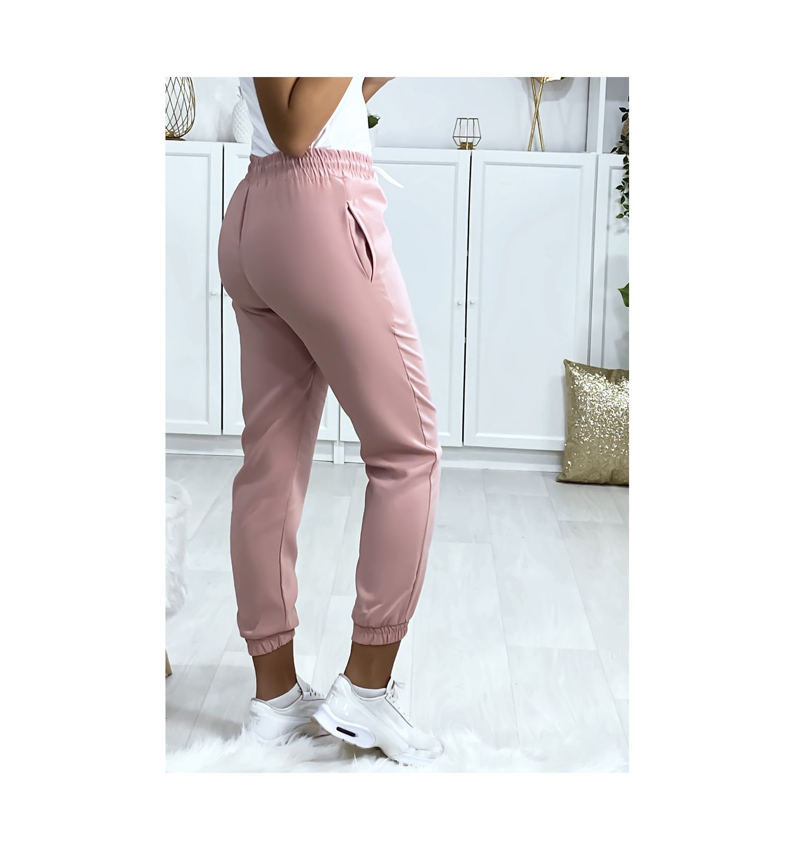 Bas de jogging rose Clearance