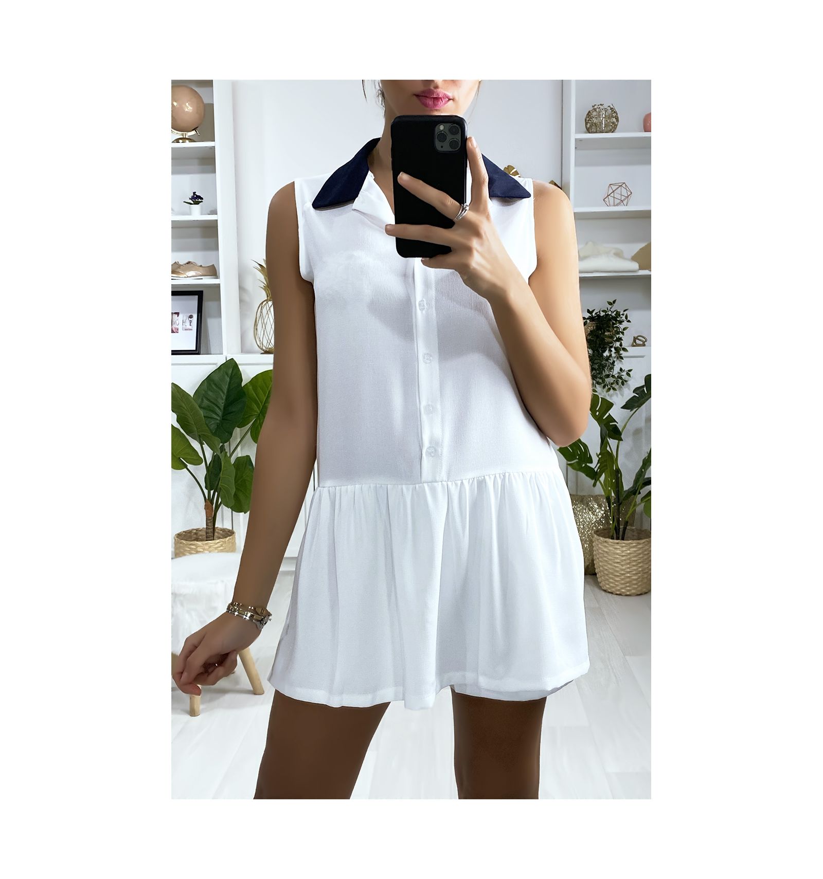 robe tennis blanche