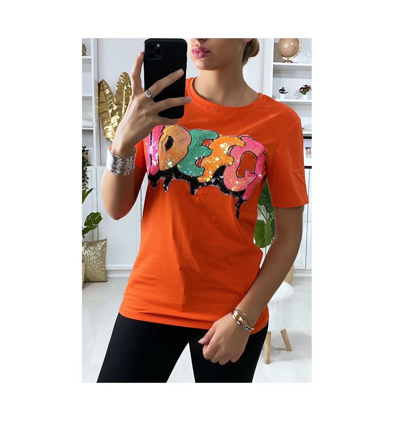 tee shirt ecriture femme