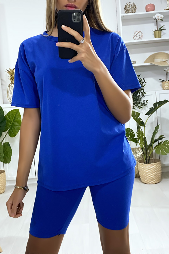 Ensemble short et t-shirt over size royal très fashion Ensemble short et t-shirt over size royal très fashion
