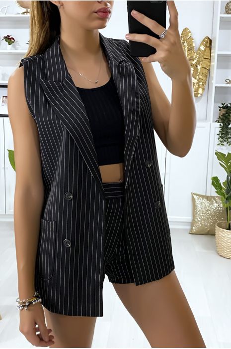 suit jacket and shorts