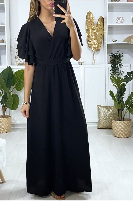 robe simple noir longue