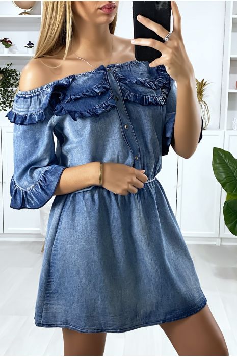 denim cocktail dress