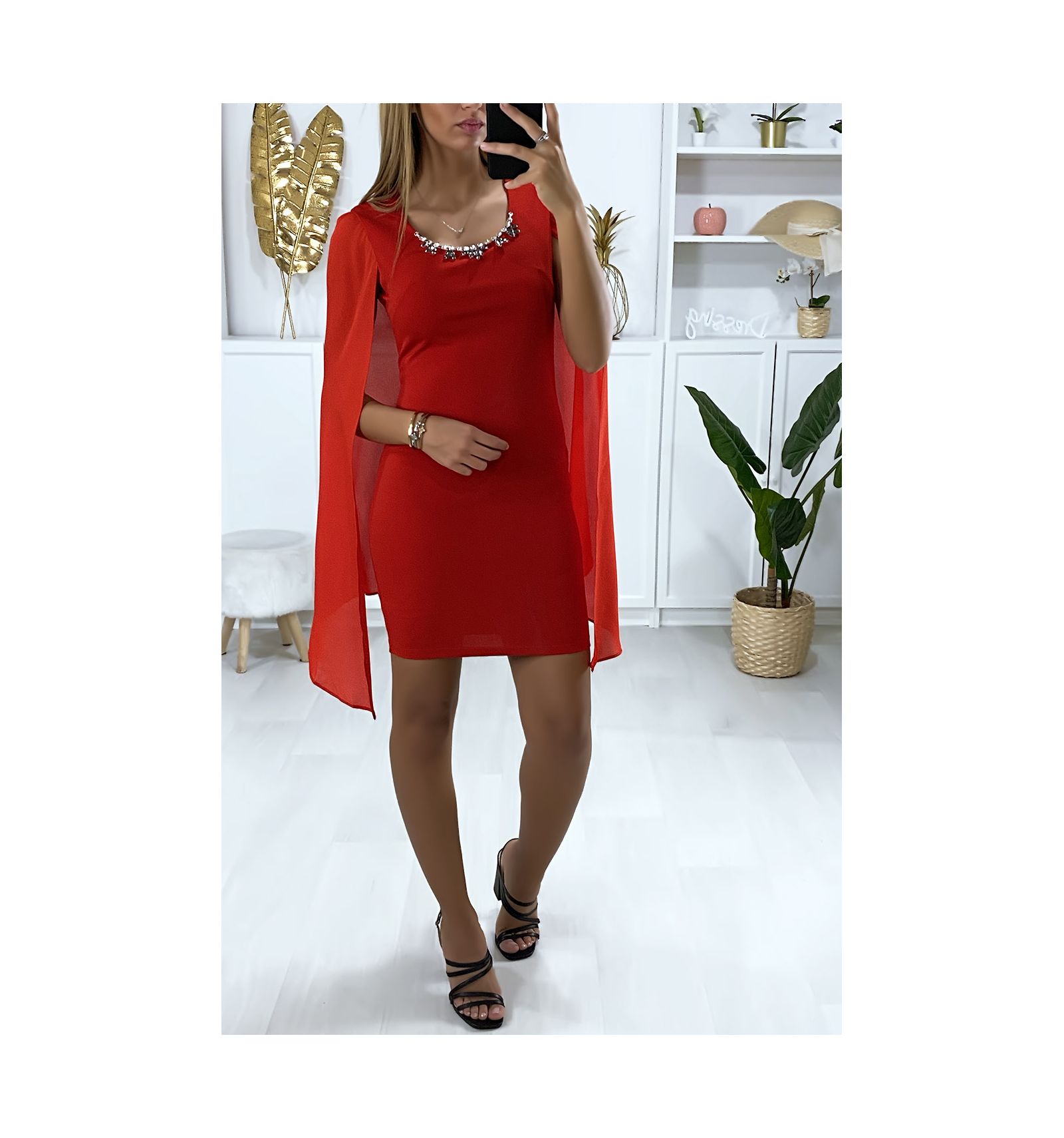 robe avec manche cape