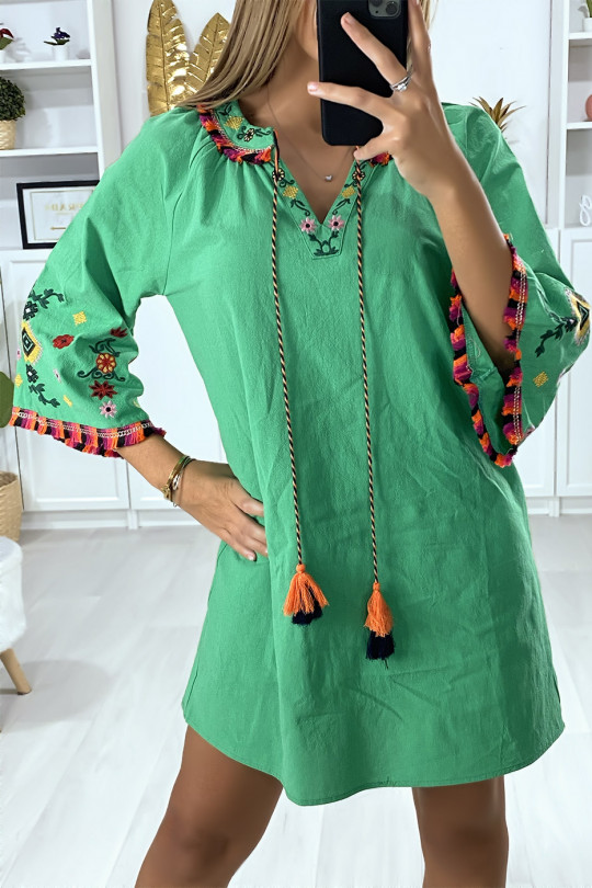 robe tunique verte