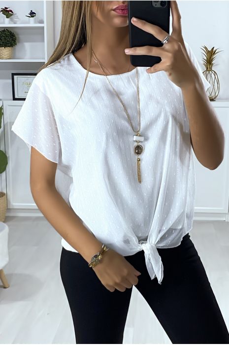 Blouse avec noeud devant Clearance