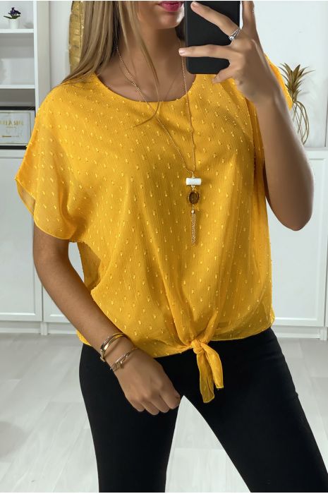 Blouse avec noeud devant Clearance