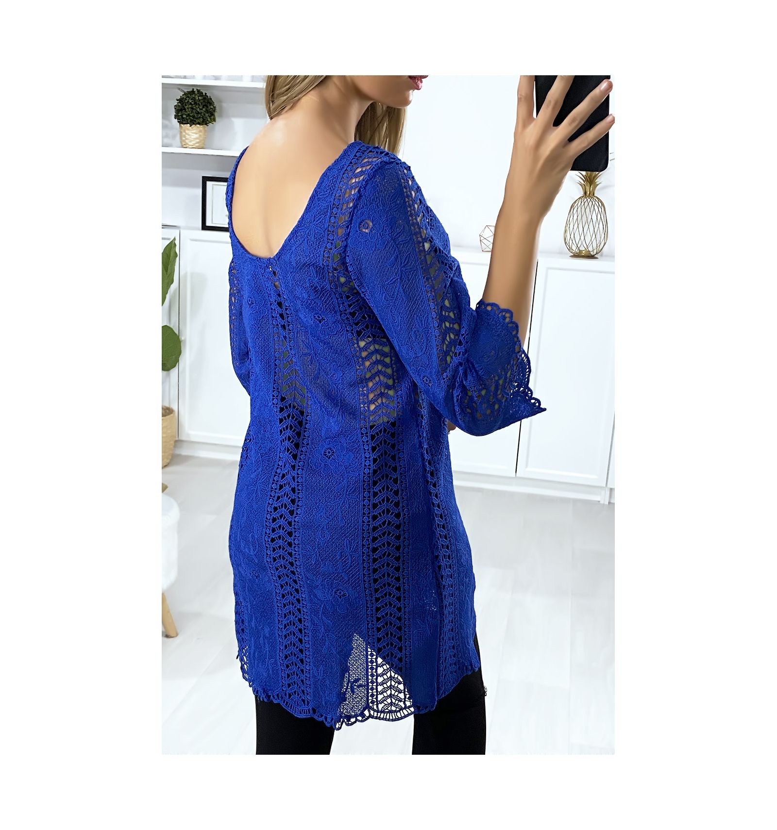Tunique en dentelle royal