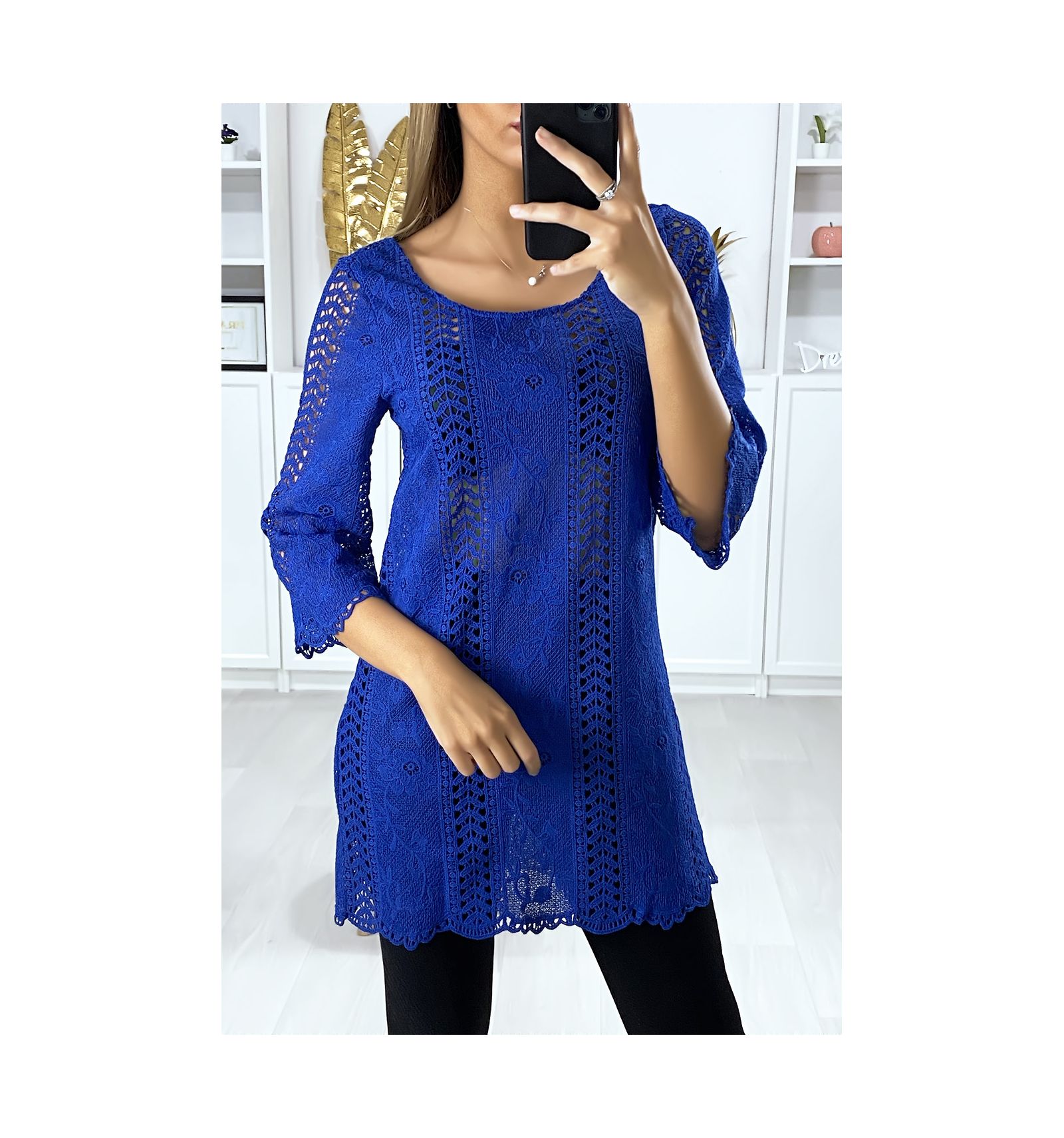Tunique en dentelle royal