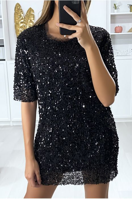 robe paillette noir